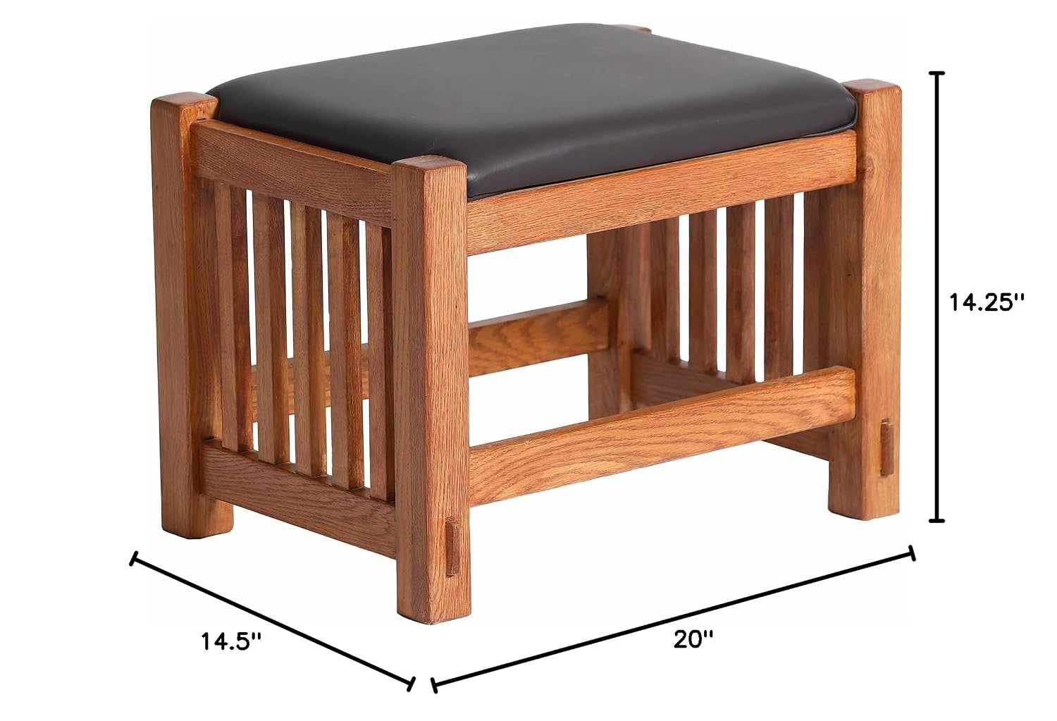 Mission Oak Foot Stool with Sp - Outdoor Furniture Wood ulasan dan harga