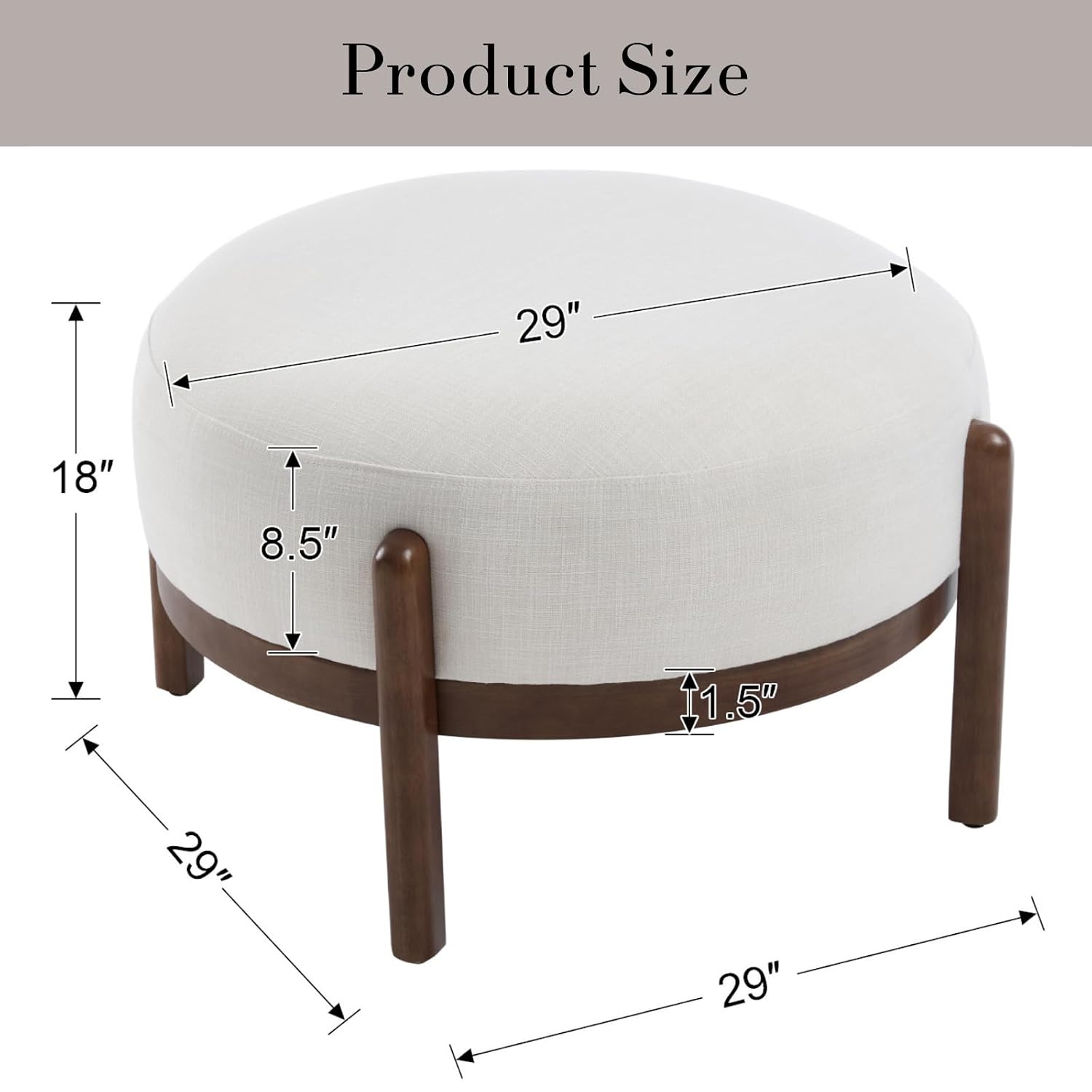 Sherpa Fabric Ottoman Bench wi - Outdoor Furniture Wood ulasan dan harga