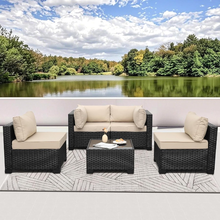 Outdoor 5 Pcs Patio Furniture  - Outdoor Furniture Metal Chairs ulasan dan harga